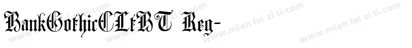 BankGothicCLtBT Reg字体转换